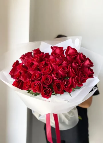 Bouquet of 45 red roses