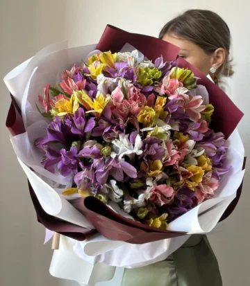 Bouquet of 25 alstromerias mix