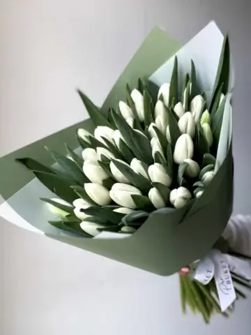 51 white tulips