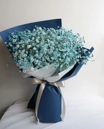 Blue Gypsophila Bouquet